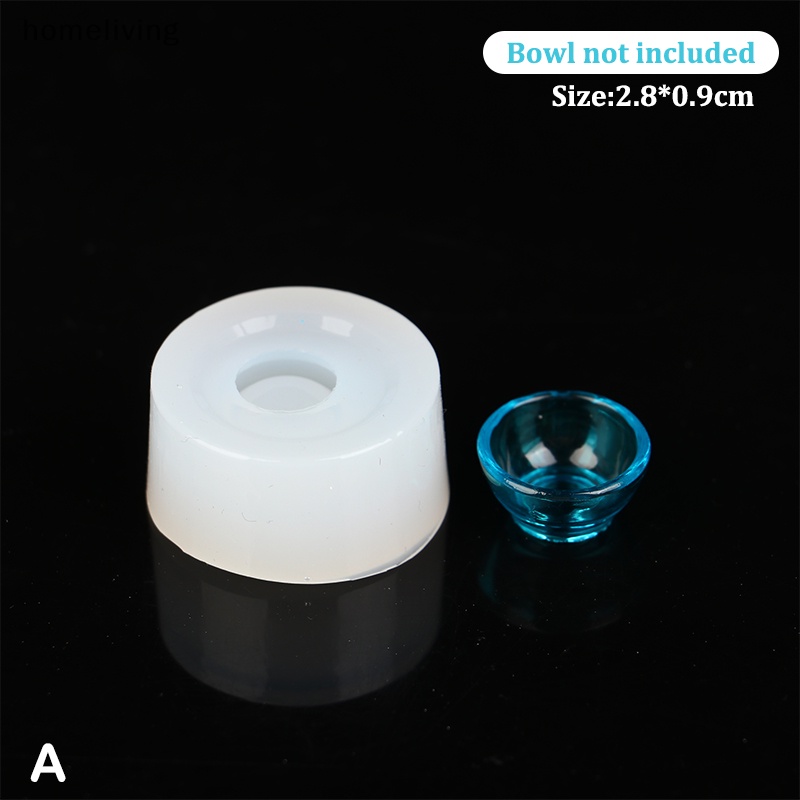 Khuôn Làm Chén Dĩa Mini Bằng Silicon Tỉ Lệ 1: 12 Trang Trí Nhà Búp Bê DIY