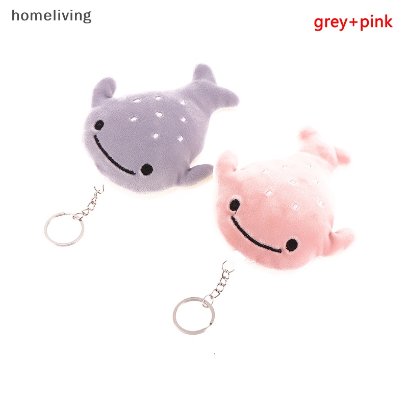 Set 2 Móc Khóa Hình Cá Mập Nhồi Bông Dễ Thương