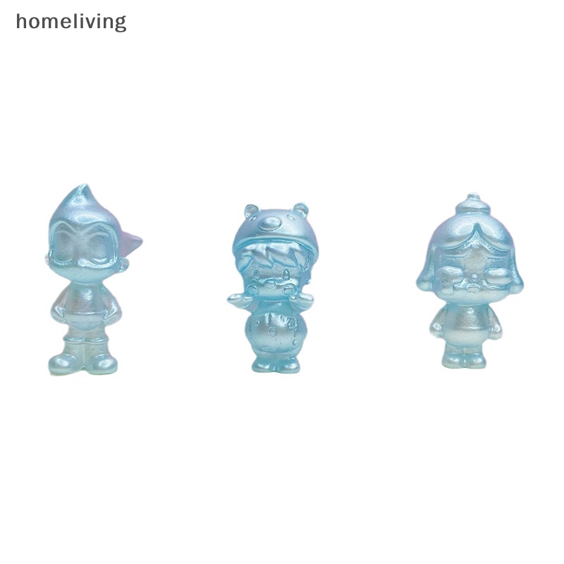 Set 2 Móc Khóa Búp Bê 3D Bằng Gỗ Phát Sáng Nhiều Màu Sắc DIY