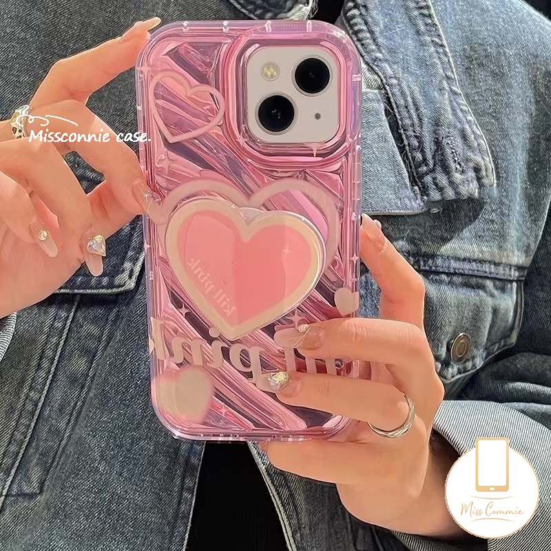 Ốp Điện Thoại Dẻo Màu Laser Hình Trái Tim 3D Sang Trọng Cho IPhone 11 XR 7Plus 11 14 13 12 Pro MAX 7 8 6 6S Plus X XS MAX SE 2020