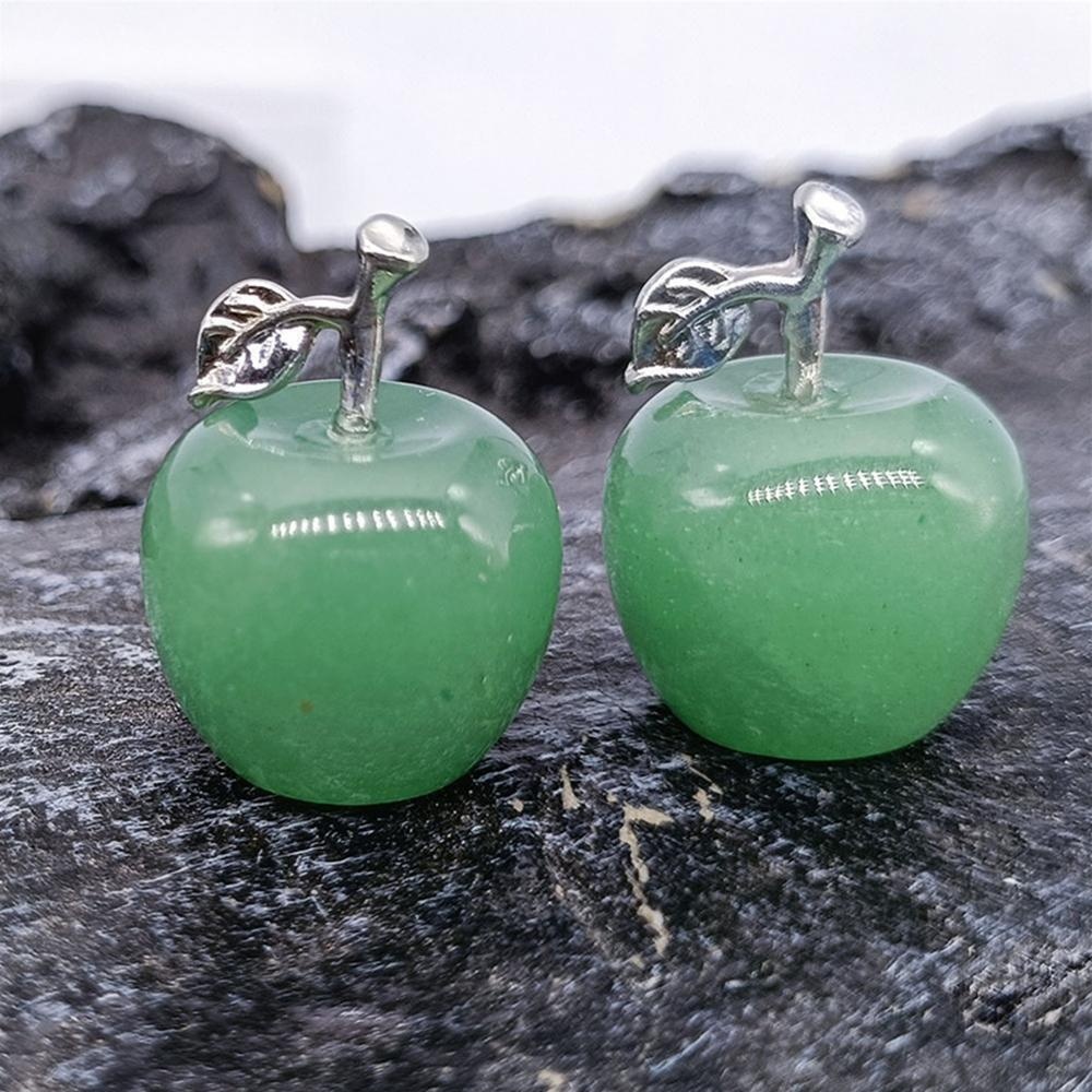 Apple Statue Healing Crystal Gemstone Natural Stone Christmas Home Decor