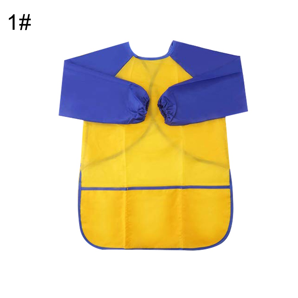 Tạp Dề Dài Tay Chống Thấm Nước Họa Tiết Xinh Xắn Dành Cho Các Bé