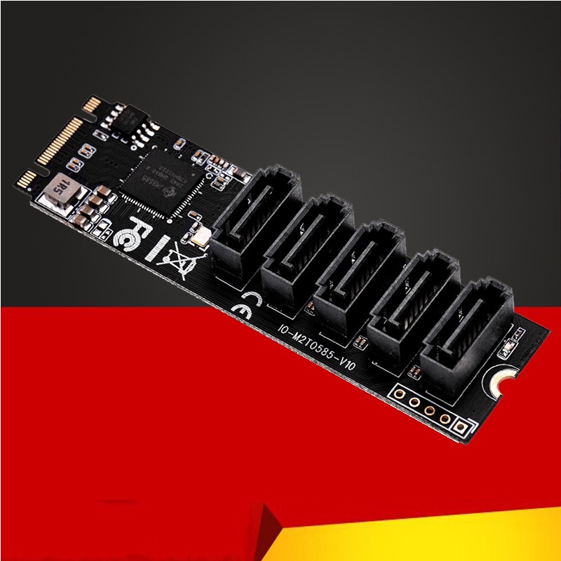 Bộ chuyển đổi M.2 sang SATA Bộ nhân cổng SATA M.2 sang 5 cổng SATA3 6Gb Bộ chuyển đổi SSD SATAIII Cá