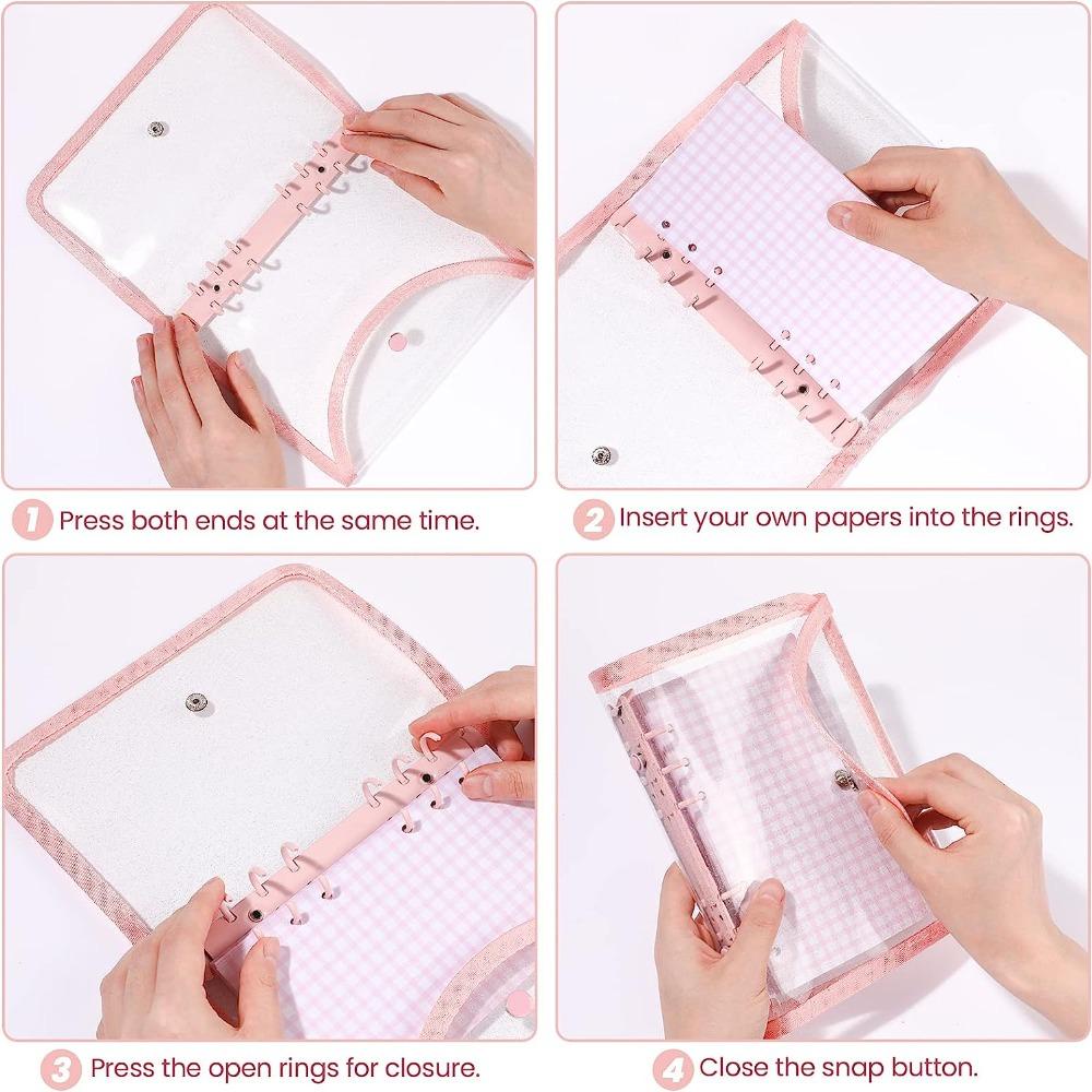 Vỏ Bọc PVC Trong Suốt 6 Vòng A6 Cho Sổ Tay Văn Phòng