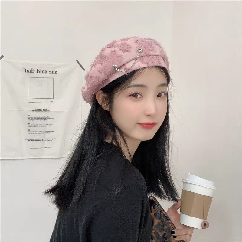 Mũ beret hàng cao cấp thiết kế tiểu thư chất liệu ren hoa thời trang Hàn Quốc cá tính cho nữ mới