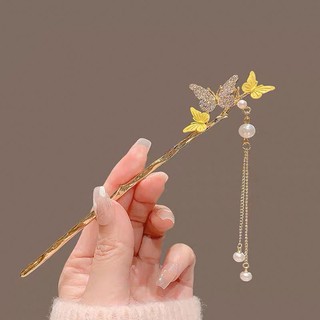 Trâm Cài Tóc Hình Bướm Đính Đá Phong Cách Vintage