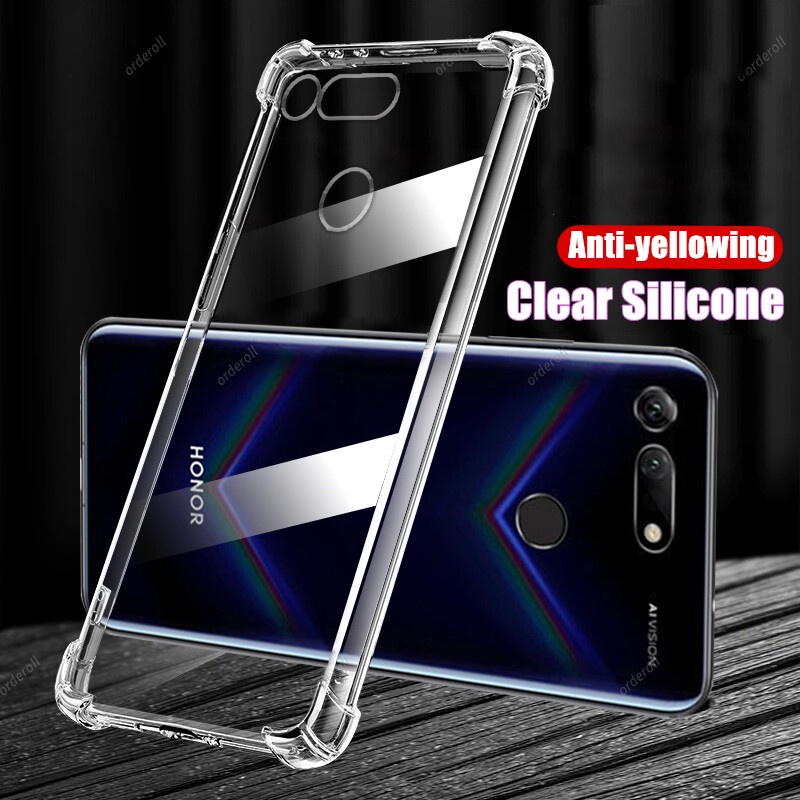 Dành Cho Huawei Honor View 20 PCT-AL10 PCT-TL10 PCT-L29 Cao Su Mềm Linh Hoạt Pha Lê Trong Suốt Mỏng 