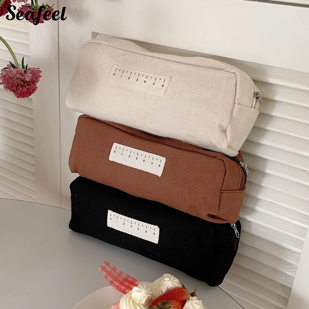 Túi Đựng Bút Hoạt Hình Sức Chứa Lớn Có Khóa Kéo Cho Học Sinh