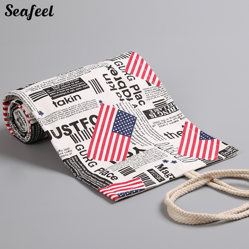 Túi Đựng Bút Chì 12 / 24 / 36 / 48 / 72 Lỗ Hình Lá Cờ Mỹ