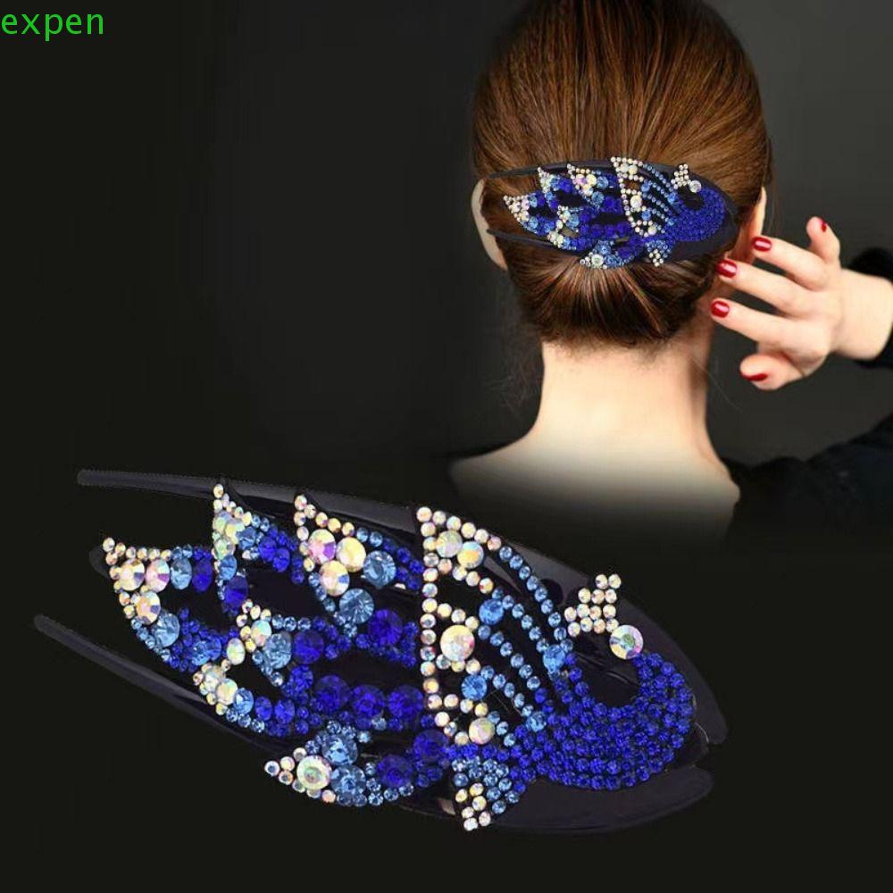 Kẹp Tóc Hình Hoa / Chim Công Bằng Resin Phong Cách Hàn Quốc Đơn Giản Dễ Phối Đồ Cho Nữ