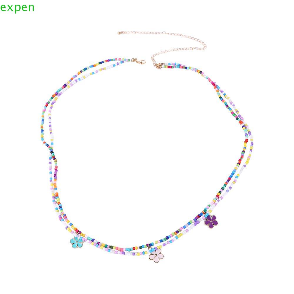 Dây Xích Đeo Thắt Lưng Hai Lớp Họa Tiết Hoa Có Thể Điều Chỉnh Phong Cách Bohemian Quyến Rũ Cho Nữ