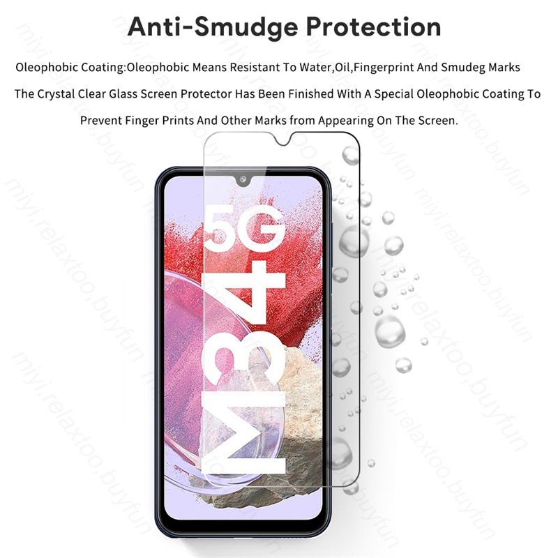 1-4 Kính Cường Lực Bảo Vệ Màn Hình Cho Samsung Galaxy M34 5G M 34 5G 2023