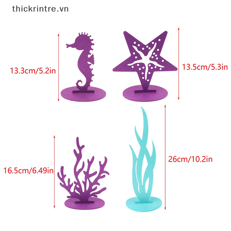 1 Set Phụ Kiện Trang Trí Tiệc Chủ Đề Sinh Vật Biển / Cá Ngựa / Rong Biển / Bãi Biển DIY