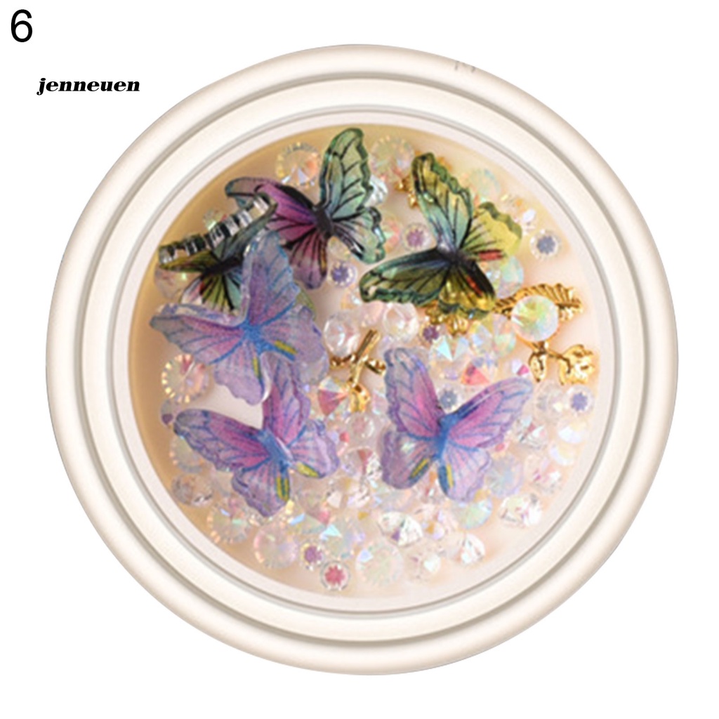 1 Hộp Phụ Kiện Trang Trí Móng Tay Dạ Quang Lấp Lánh Thời Trang Dễ Sử Dụng