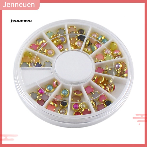 Hạt Ngọc Trai Tròn 5mm Bằng Hợp Kim Dùng Trang Trí Móng Tay