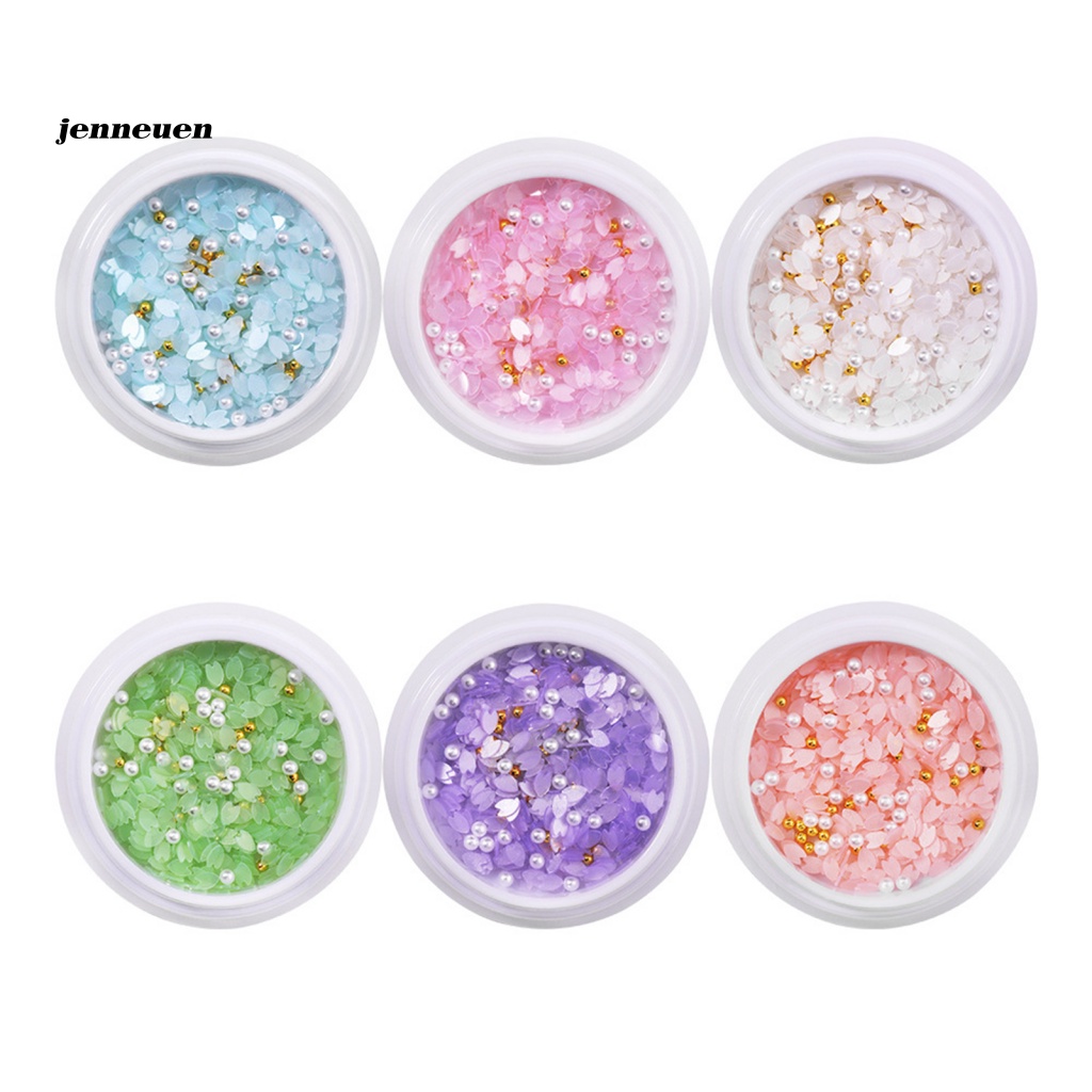 Hộp 1 Hộp Phụ Kiện Trang Trí Móng Tay Hình Cánh Hoa Anh Đào Siêu Mỏng