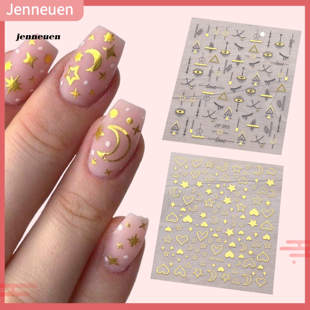 Miếng Dán Trang Trí Móng Tay Hình Ngôi Sao Lấp Lánh