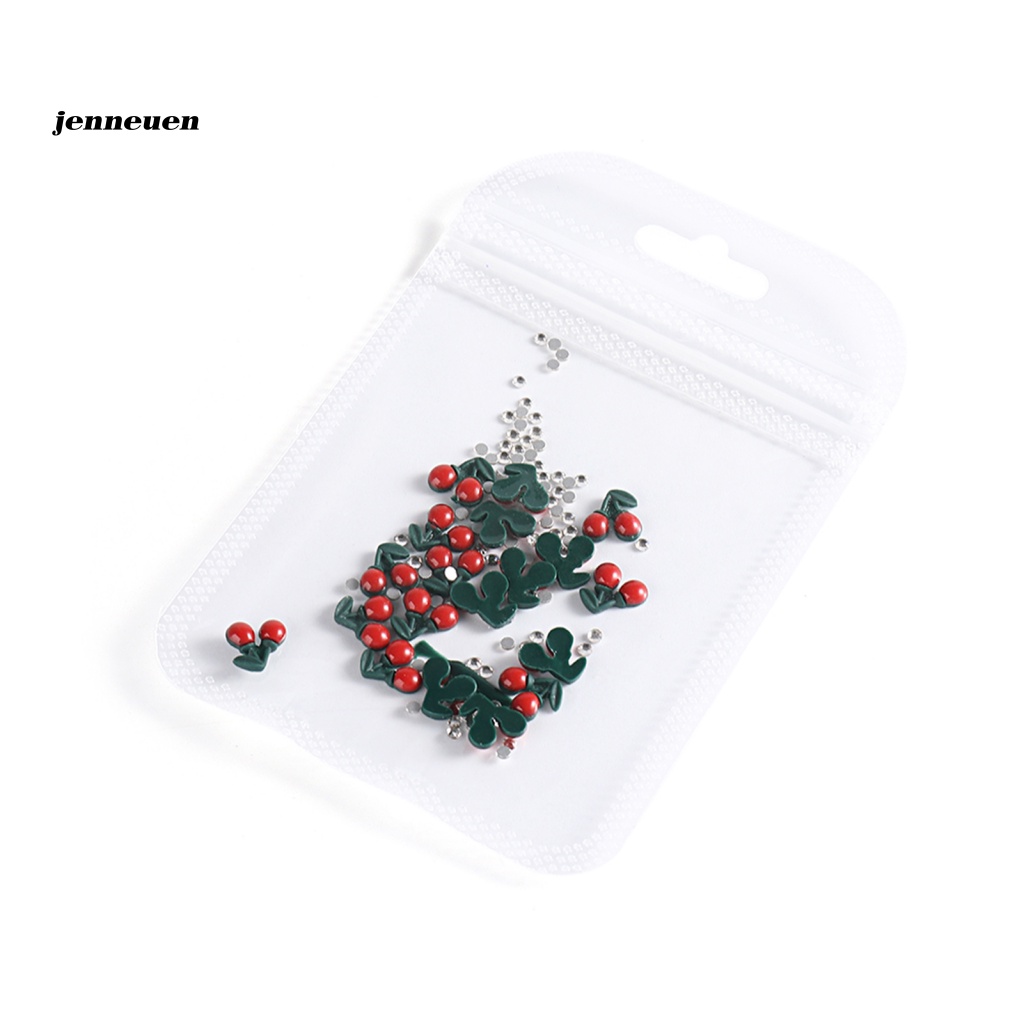 Set 20 / 40 Phụ Kiện Trang Trí Móng Tay Họa Tiết Cherry 3D Màu Sắc Tươi Sáng