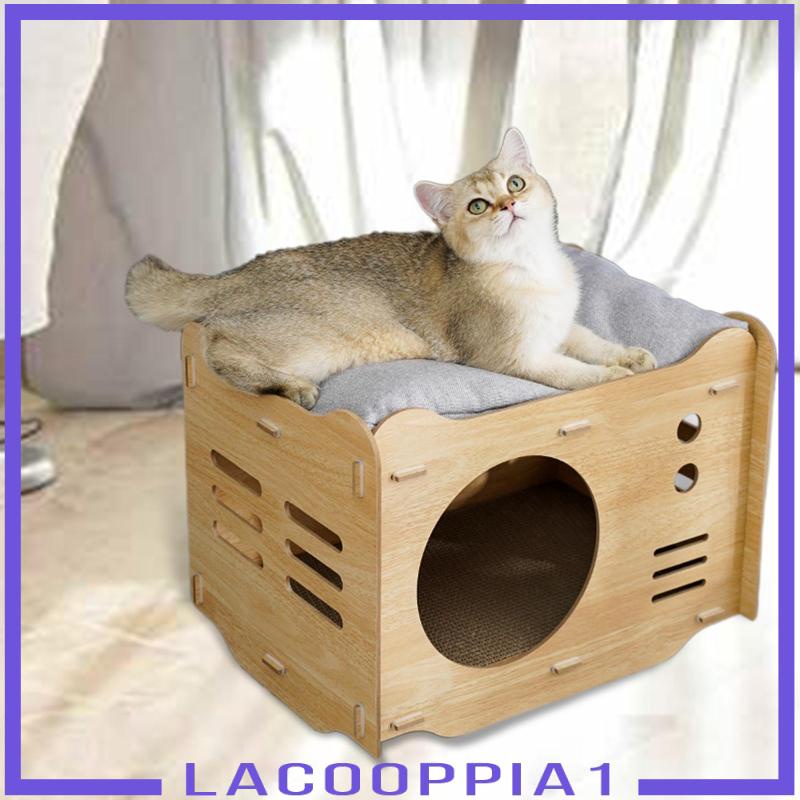 Giường Ngủ Chống Trượt Kèm Đệm Cào Cho Mèo Cưng