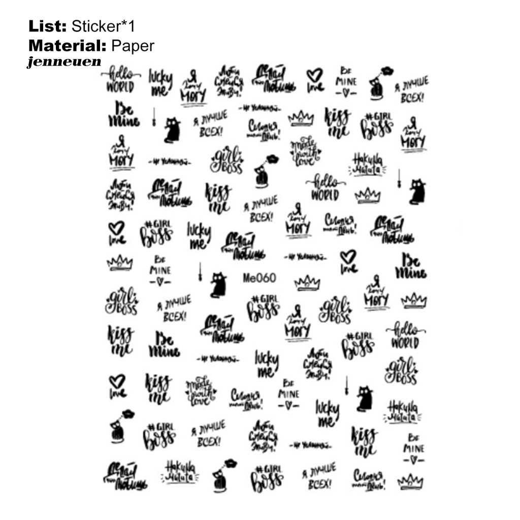 Jen Nhãn Dán Trang Trí Móng Tay Dễ Dàng Tạo Hình Trái Tim Lãng Mạn