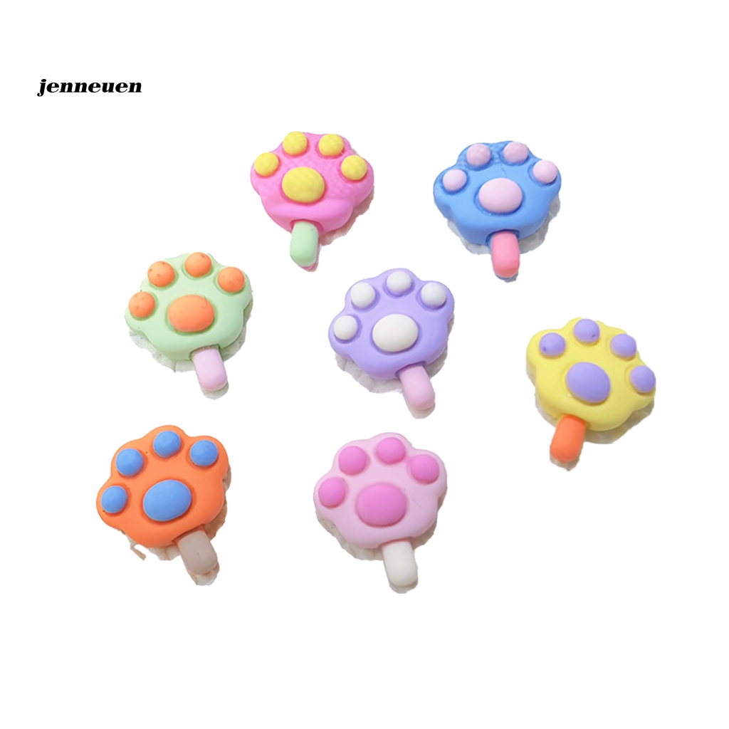 Set 20 Phụ Kiện Kẹp Trang Trí Móng Tay Hình Dấu Chân Mèo Đa Năng