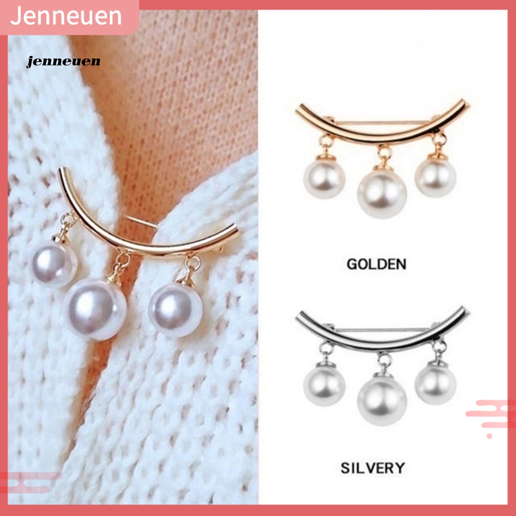 Bộ 2 Ghim Cài Áo Đính Ngọc Trai Giả Lấp Lánh