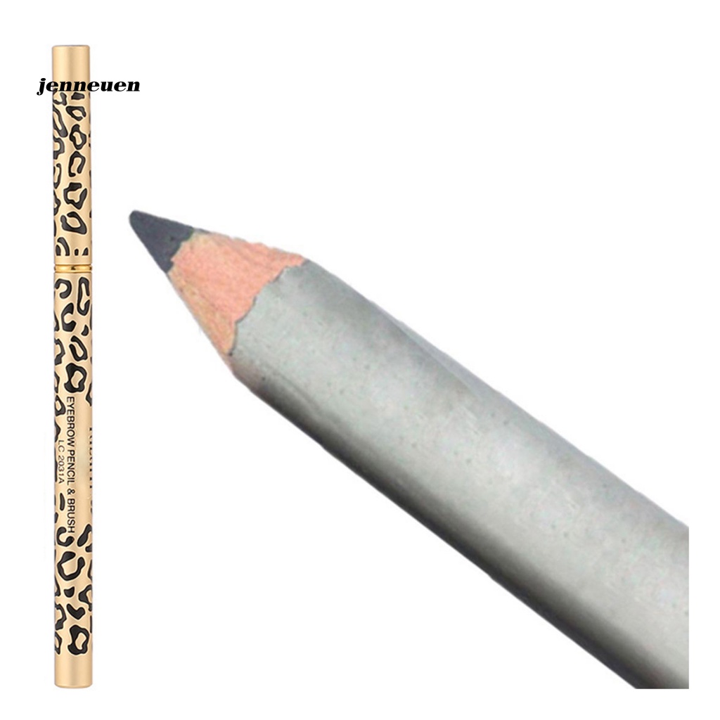 Bút Chì Kẻ Lông Mày JEN JEN Hai Đầu Chống Thấm Nước In Họa Tiết Da Báo