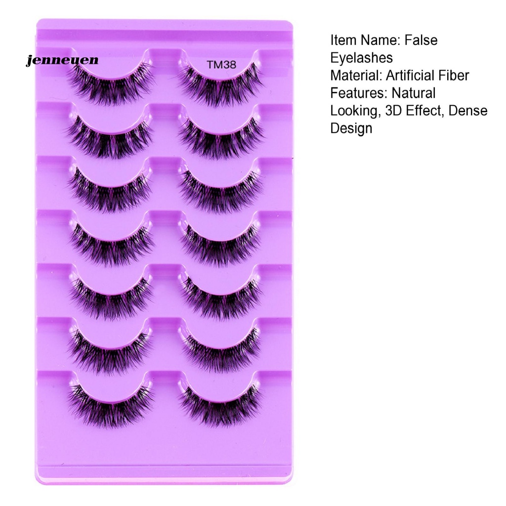 Bộ 7 Cặp Lông Mi Giả Cong Dày 3D Tự Nhiên Thoải Mái