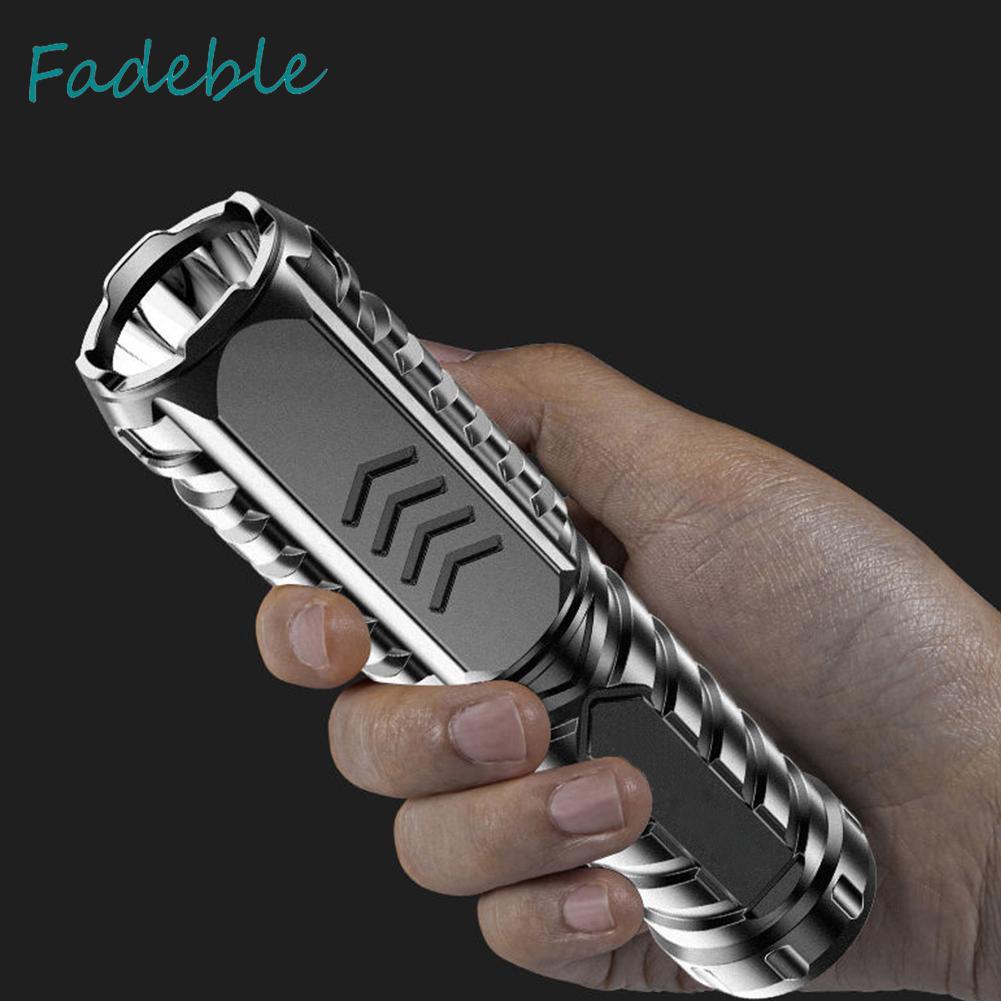 Đèn Pin LED 300LM Micro USB Chống Nước 500mAh Có Thể Sạc Lại Dùng Khi Đi Cắm Trại