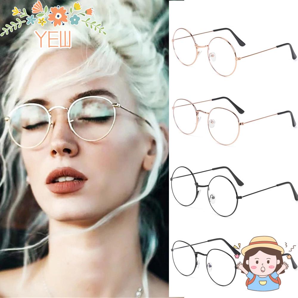 Mắt Kính Gọng Kim Loại Siêu Nhẹ Phong Cách Vintage Thời Trang