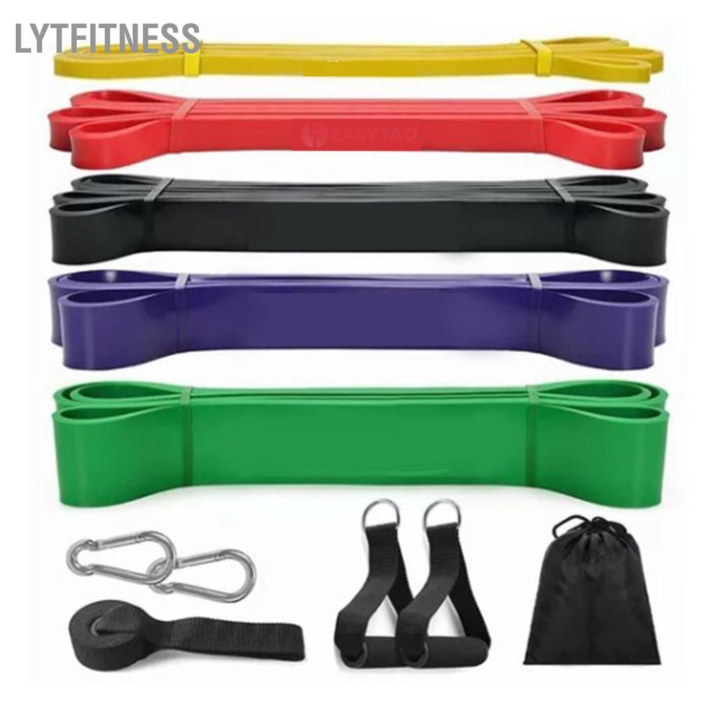 LYTFitness Bộ 5 dây đàn hồi tập thể dục tại nhà có tay cầm