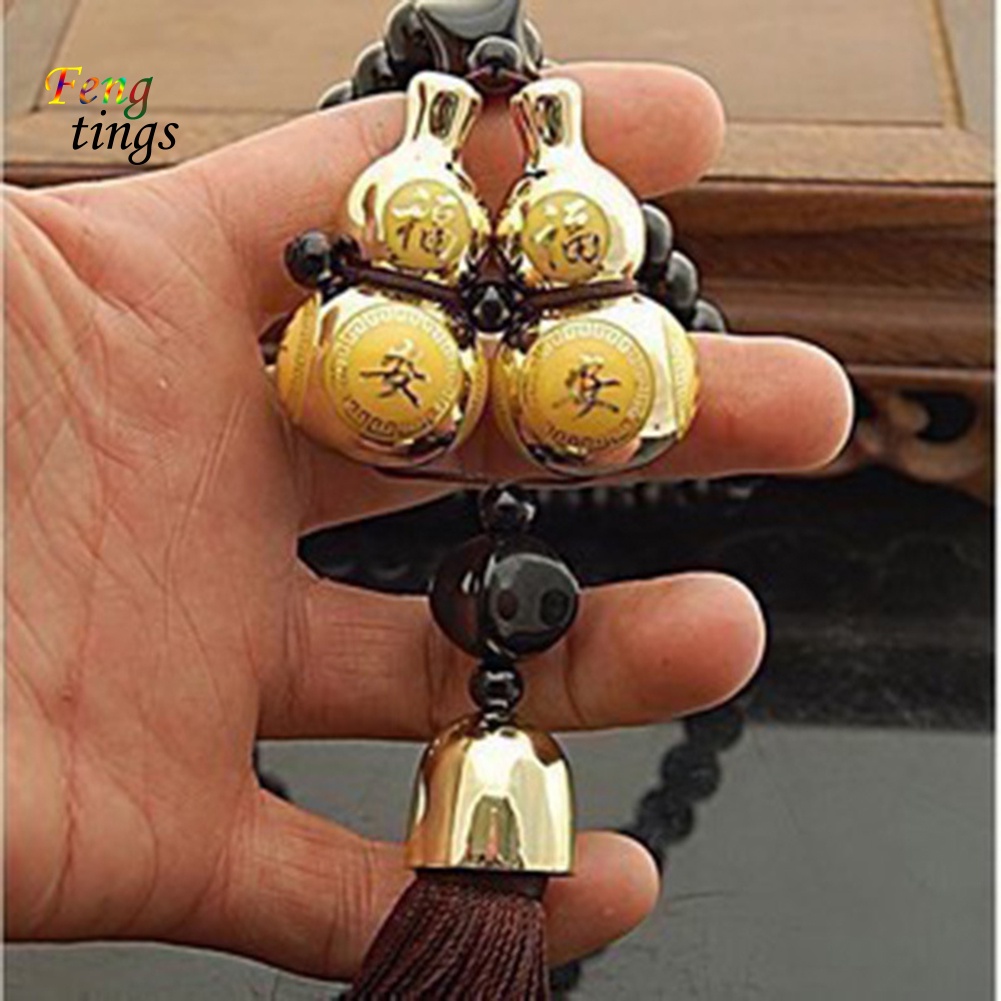 Chuỗi Hạt Tua Rua Hai Mặt Treo Trang Trí Gương Chiếu Hậu Xe Hơi