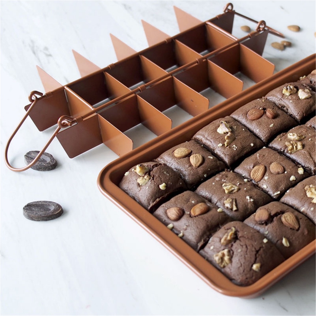 Khuôn Nướng Bánh Brownie Hình Vuông Chịu Nhiệt Độ Cao Dễ Vệ Sinh