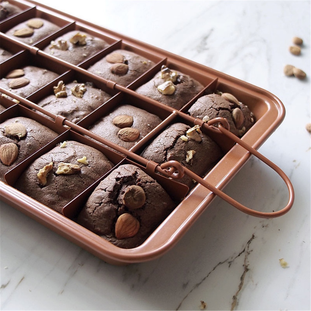 Khuôn Nướng Bánh Brownie Hình Vuông Chịu Nhiệt Độ Cao Dễ Vệ Sinh