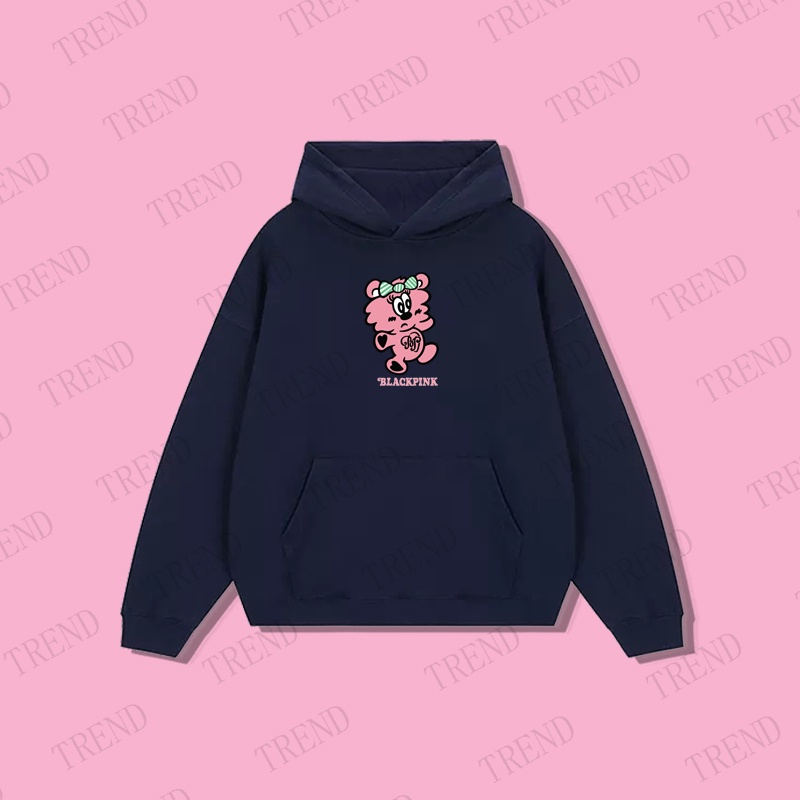 Áo HOODIE Dáng Rộng In Hình KPOP BLACKPINK x Vedy Lisa Màu Hồng Thời Trang Đường Phố Giản Dị Dành Cho Bạn Nữ