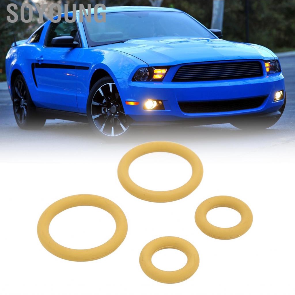 Soyoung Turbo Pedestal O Ring Gaskets  Rubber High Precision 4pcs F4TZ‑6N653‑A for Car