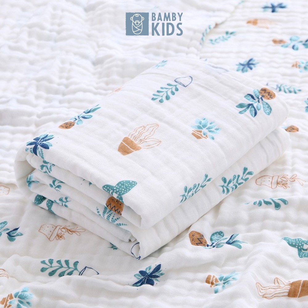 Khăn tắm xô cao cấp cho bé 100% cotton 4 lớp kích thước 70*90