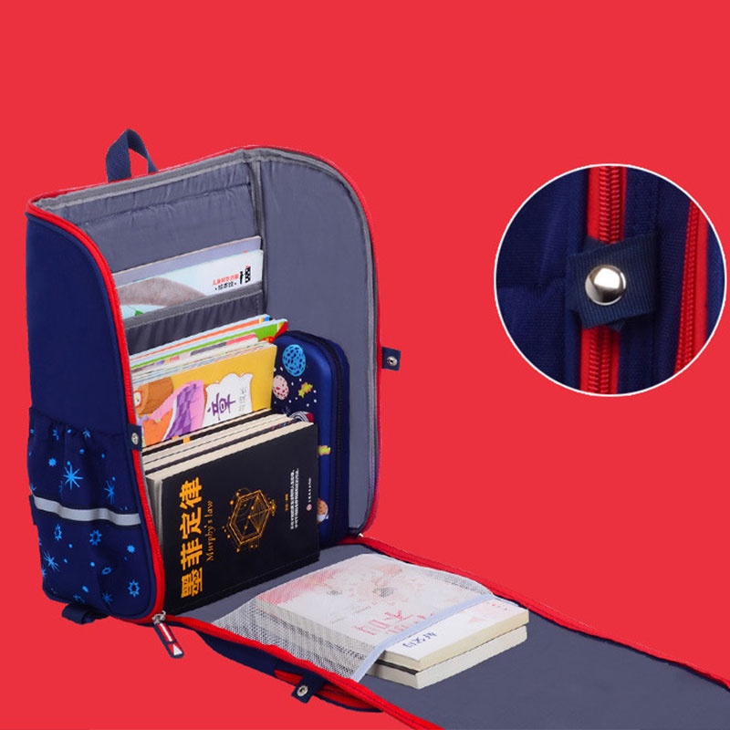 SUPER KIDS Ba Lô Đi Học Có Bánh Xe Kéo Chống Thấm Nước Dành Cho Bé Lớp 1 / 2 / 3 / 5 / 6 Ốp