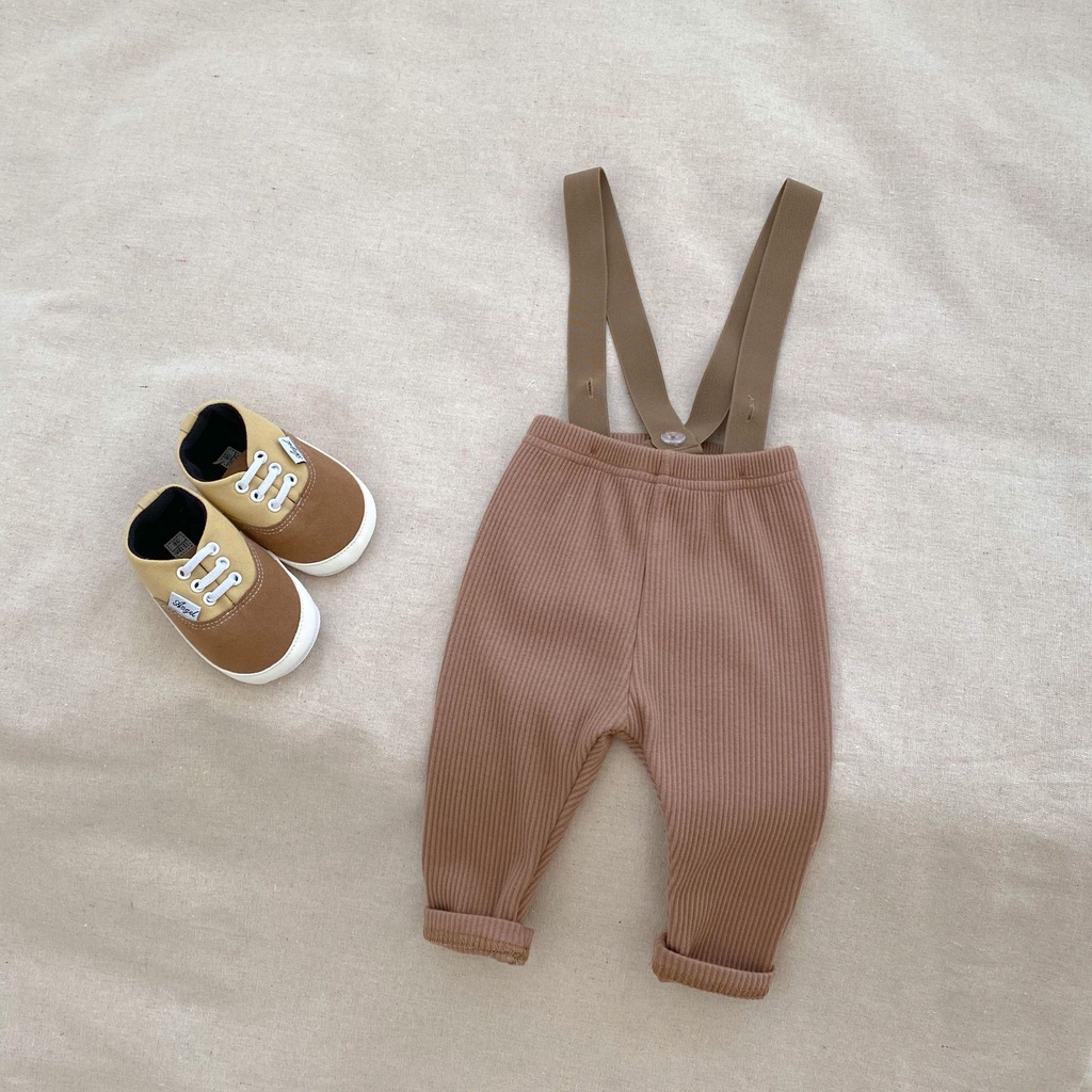 Bộ Áo Thun Tay Dài Và Quần Yếm Màu Trơn Phong Cách Mới 2023 RNM1 Dành Cho Bé Sơ Sinh