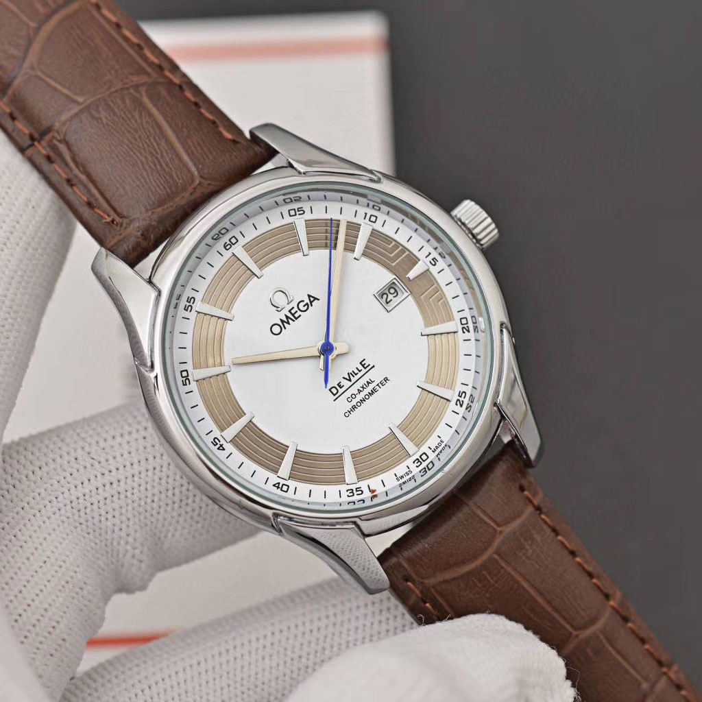 Đồng Hồ Quartz Nam Hiển Thị Ngày Với Dây Đeo Da OGA