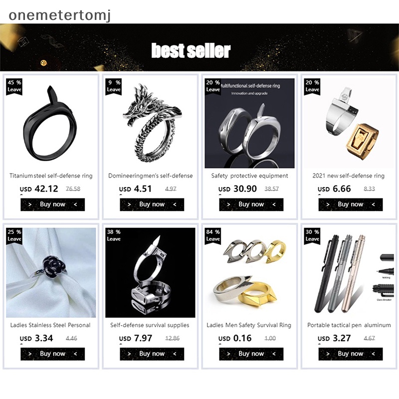 Nhẫn Thời Trang Bằng Thép Không Gỉ Chống Chó Sói Cho Nam Và Nữ