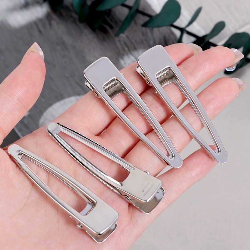 Set 1 / 2 Kẹp Tóc Kim Loại Màu Sắc Đa Dạng Cho Nữ