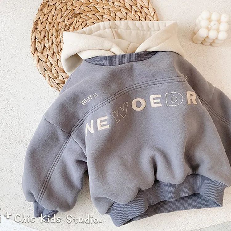 Áo Hoodie Thu Đông Tay Dài Phong Cách Thời Trang Hàn Quốc Mới Cho Bé Trai Và Bé Gái