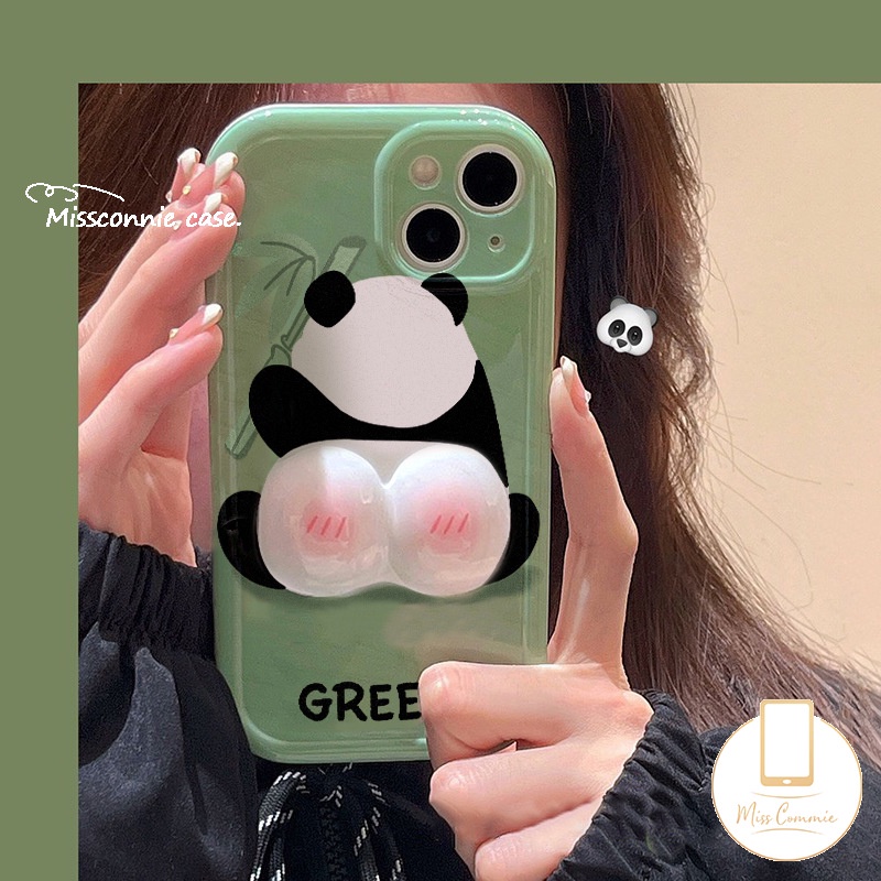 Ốp Điện Thoại Mềm Chống Sốc Hình Gấu Trúc 3D Cho IPhone 11 13 12 14 Pro MAX 7Plus XR 6S 7 6 8 Plus SE 2020 X XS MAX