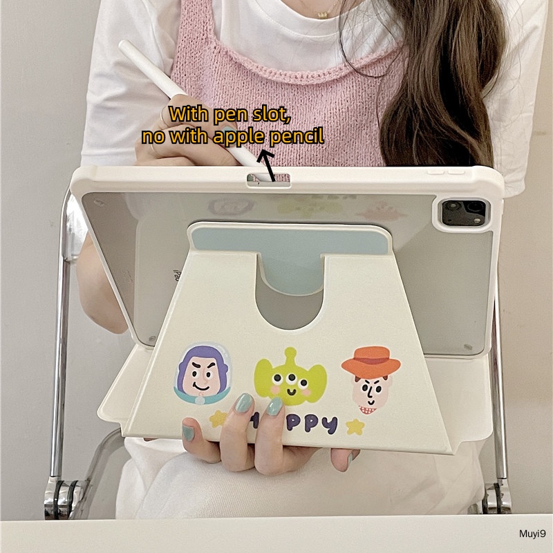 Đồ Chơi Hoạt Hình Toy Story 3600 3 Sáng Tạo Dễ Thương° Ốp Máy Tính Bảng Chống Rơi Vỡ Cho IPad10.2 Ipad10th Mini6 Ipad9.7 Air5 10.9 Pro11 / ipad12.9 Ipad Gen9