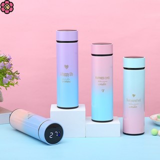 Bình nước giữ nhiệt thông minh 500ml bằng thép không gỉ màn hình led hiển thị nhiệt độ kỹ thuật số
