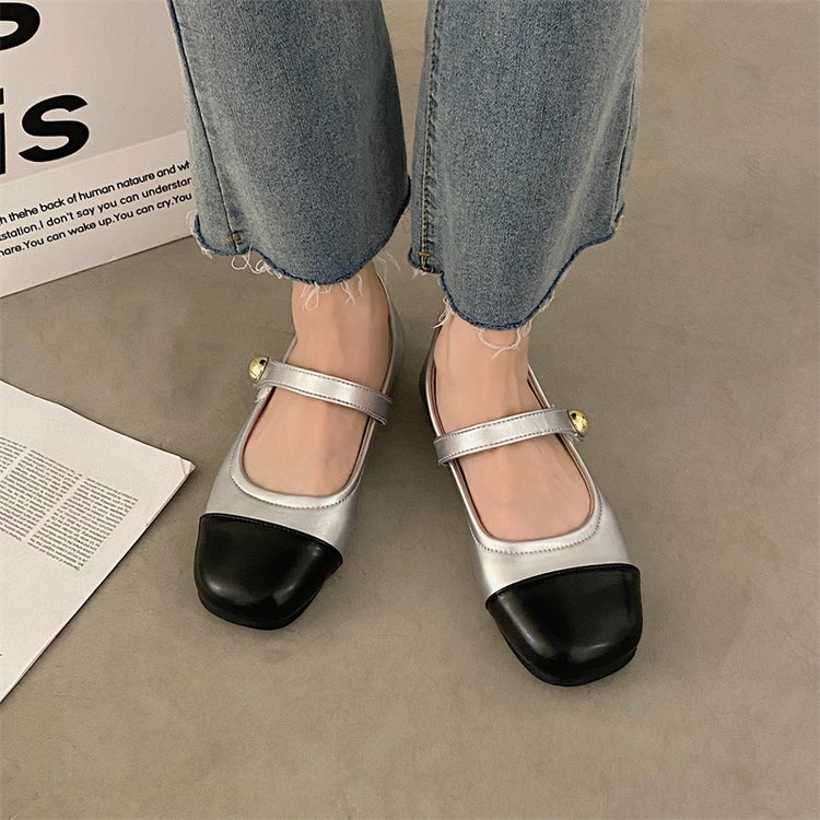 Giày Búp Bê Da PU Mũi Vuông Thời Trang Dành Cho Nữ