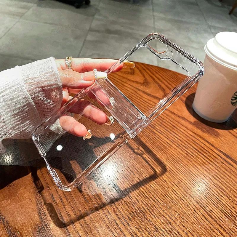 For Samsung Galaxy Z Flip 5 Z Flip5 5G Ultra Clear Phone Case Cover Hard Bumper Back Shell Hinge Cover