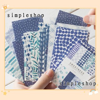 Set 50 Thẻ Giấy Họa Tiết Hình Học Dùng Trang Trí Sổ Tay Diy