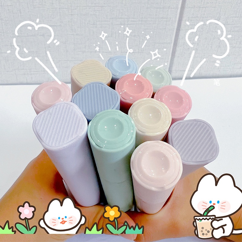 Set 4 Bút Highlight Màu Pastel Retro SHIORI Thân Tròn Giúp Ghi Nhớ trang trí sổ bullet journal văn phòng phẩm